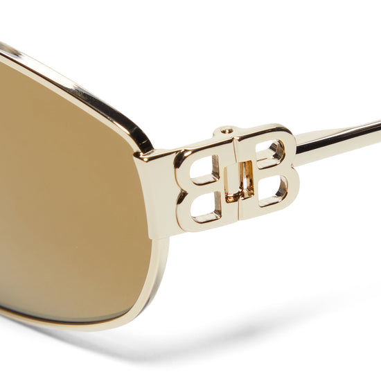 Balenciaga Mercury Oval Sunglasses (Gold/Bronze)