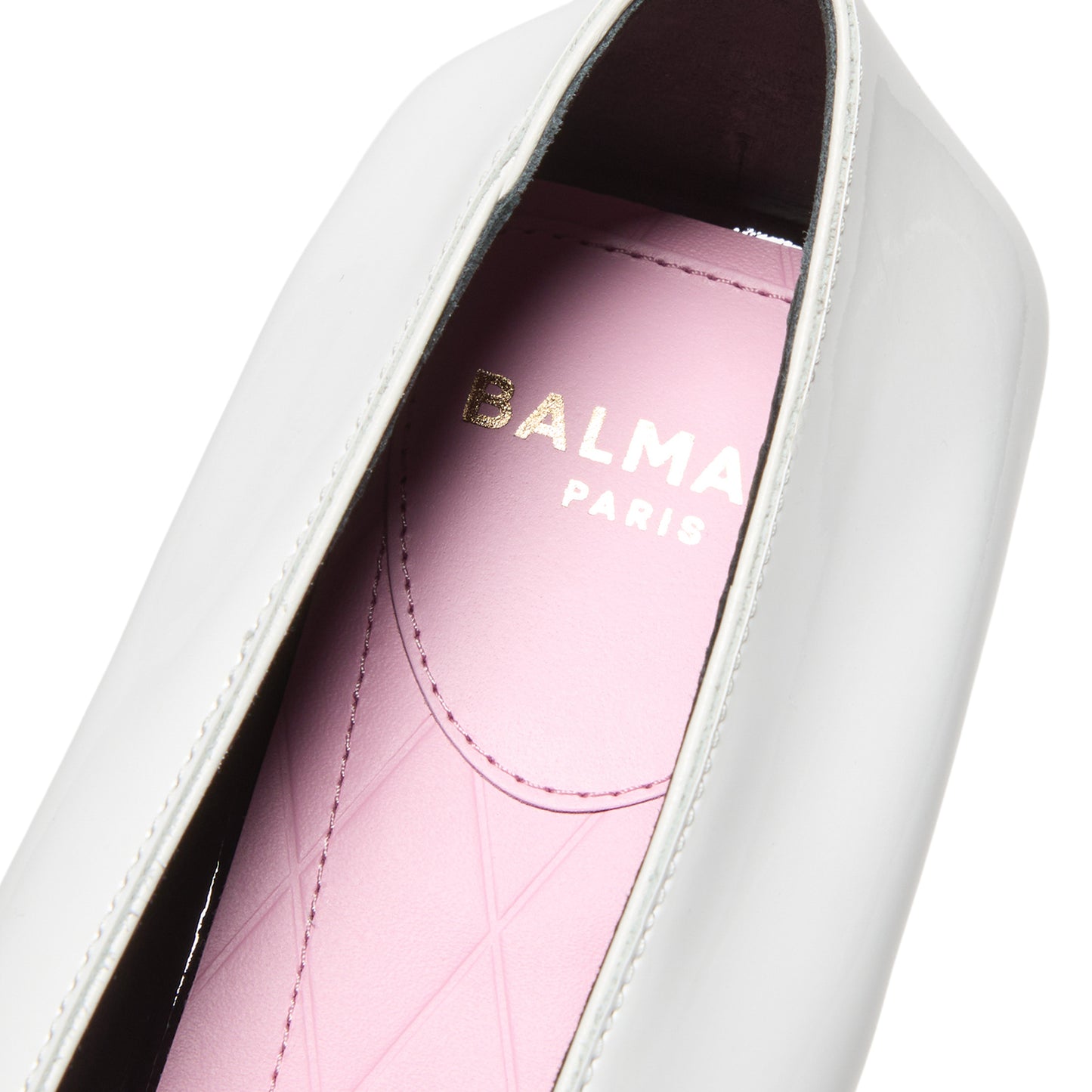Balmain Eden Two Tone Patent Leather Ballet Flats (Black/White)