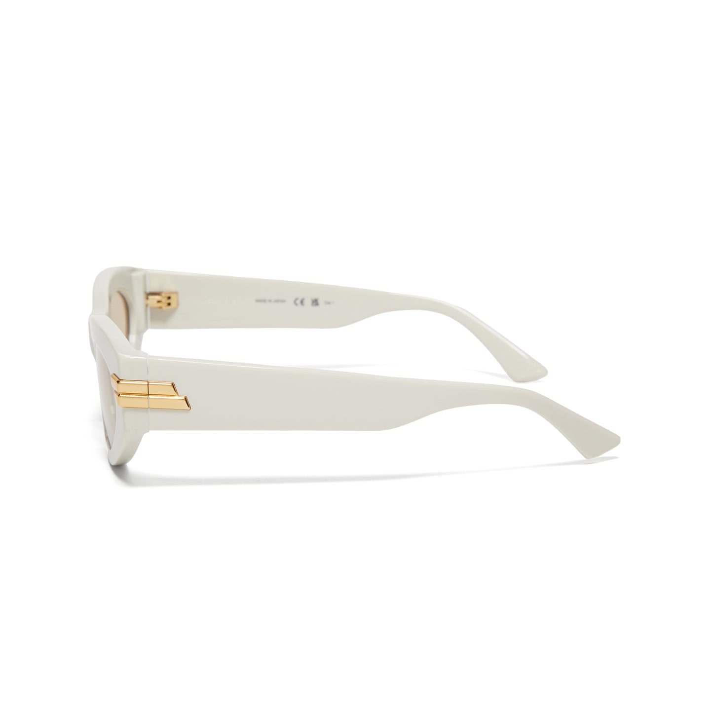 Bottega Veneta Cat Eye Sunglasses (White/Brown)