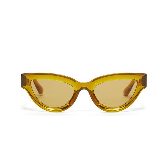 Bottega Veneta Cateye Sunglasses (Brown/Yellow)