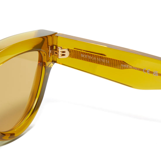 Bottega Veneta Cateye Sunglasses (Brown/Yellow)