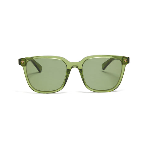 Bottega Veneta Soft Recycled Acetate Square Sunglasses (Green)