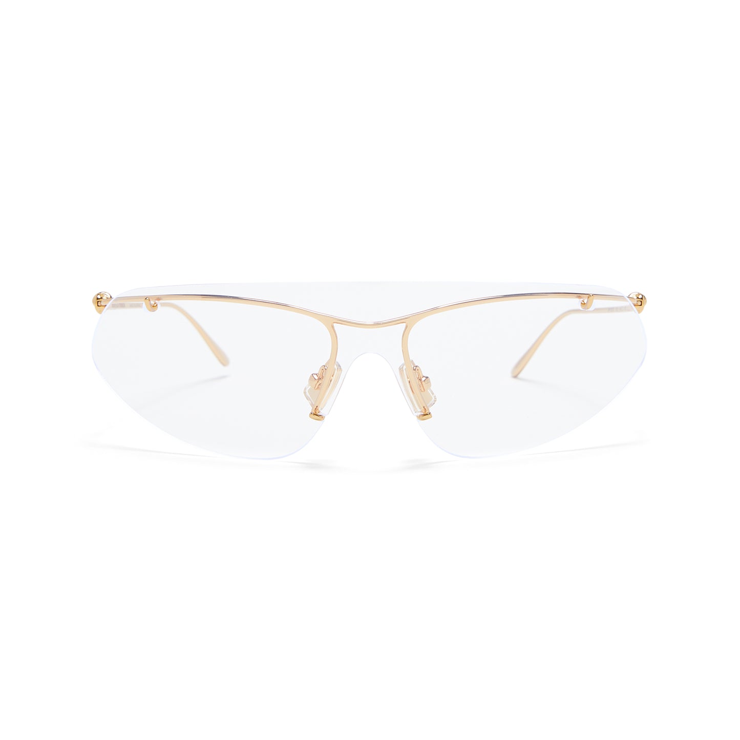 Bottega Veneta  Knot Shield metal sunglasses (Gold/Transparent)