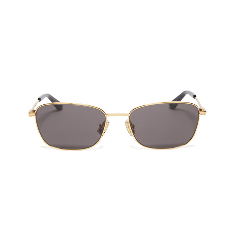 Bottega Veneta Round Sunglasses (Gold/Grey)