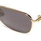 Bottega Veneta Round Sunglasses (Gold/Grey)
