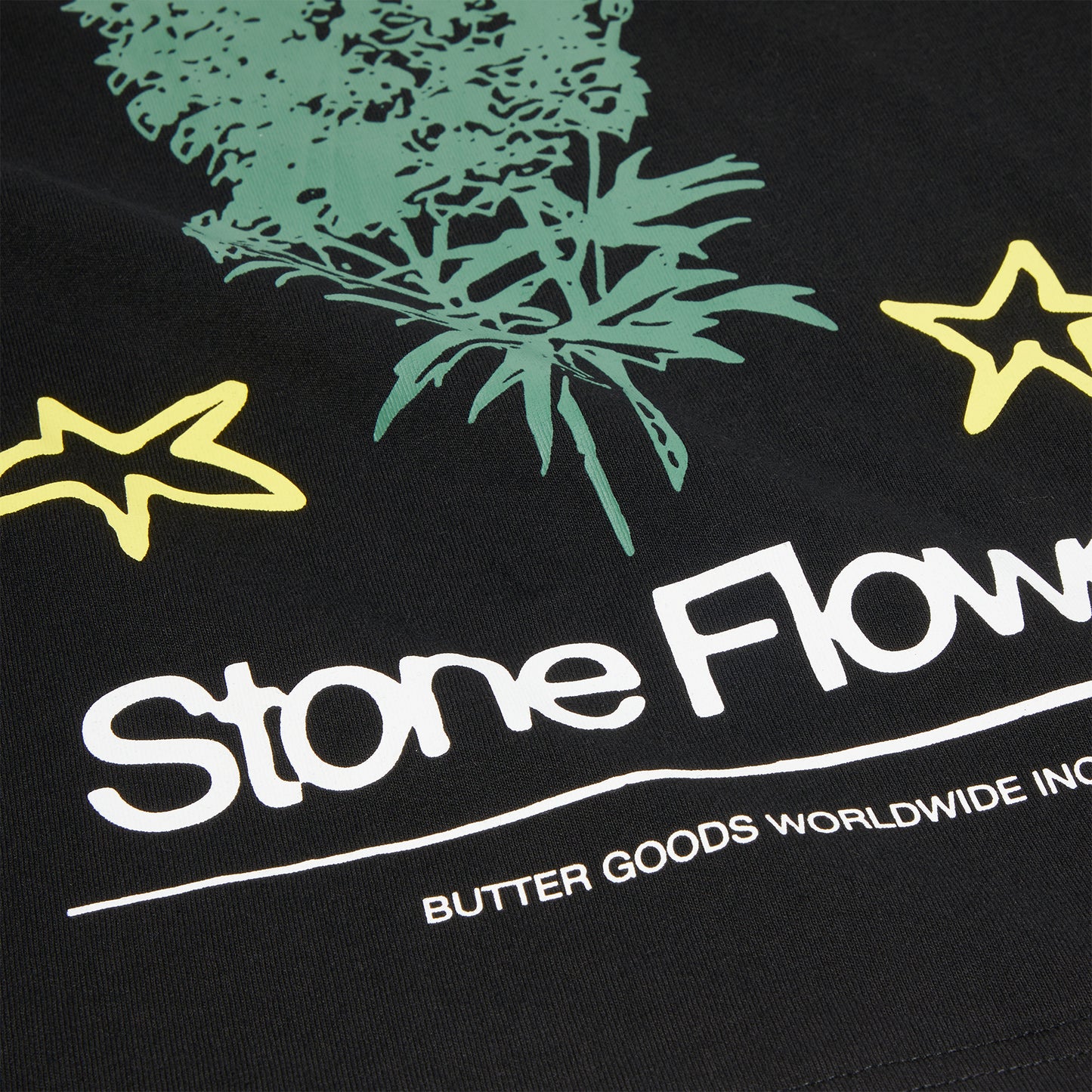 Butter Goods Stone Flower Tee (Black)