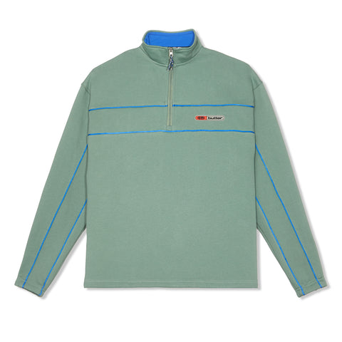 Butter Goods Pipe 1/4 Zip Pullover (Sage)