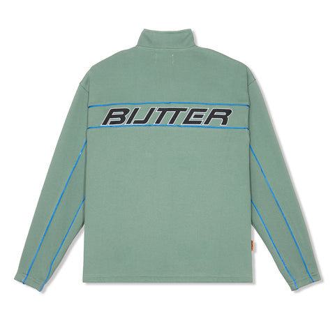 Butter Goods Pipe 1/4 Zip Pullover (Sage)