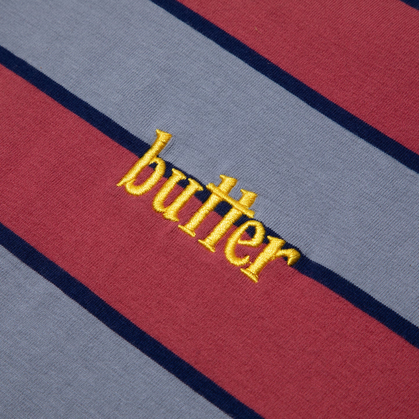 Butter Goods Cape Stripe Tee (Grey/Brick)