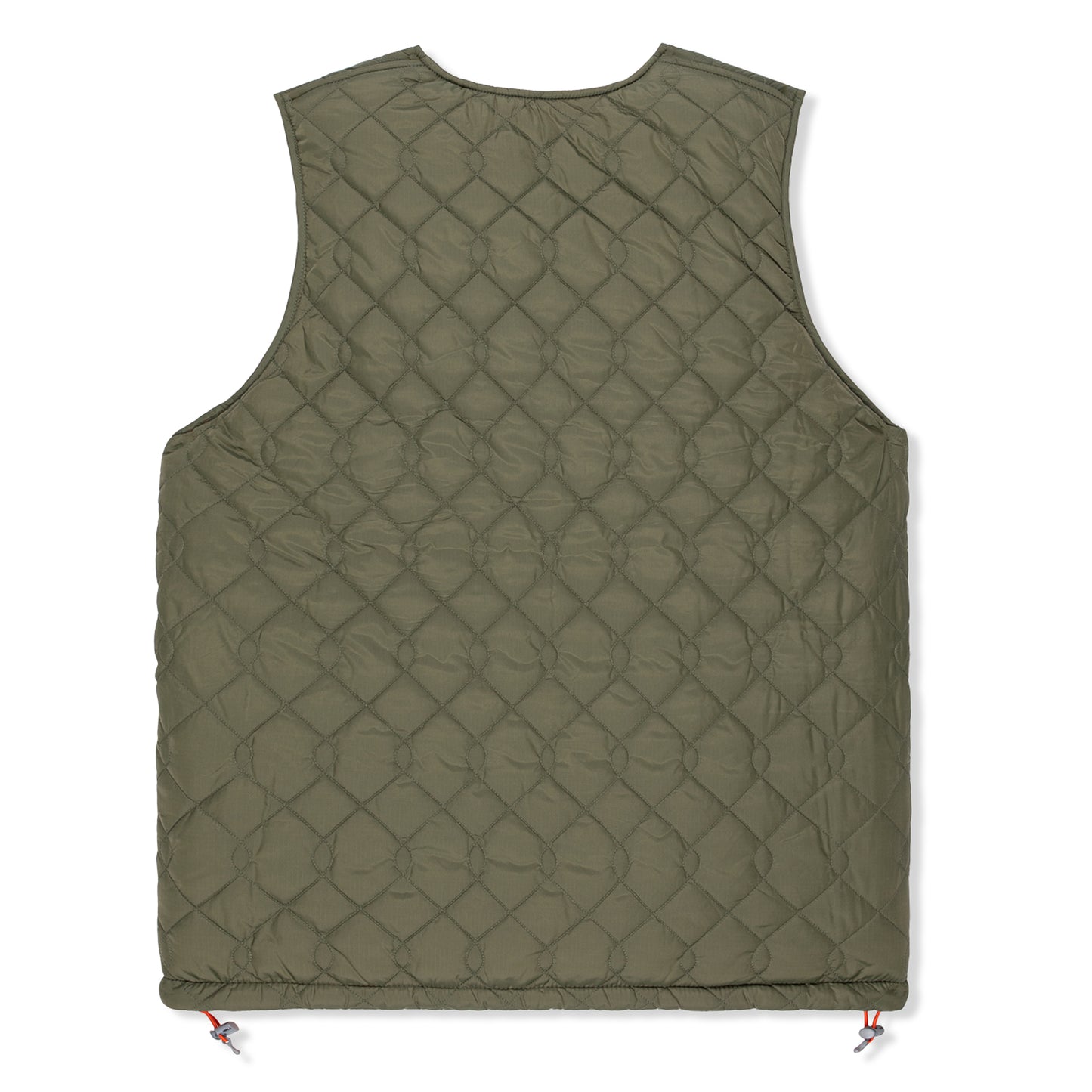 Butter Goods Chainlink Reversible Puffer Vest (Army / Orange)