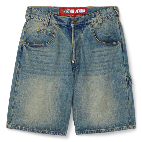 Carpet Company Faded C-Star Denim Shorts (Blue)