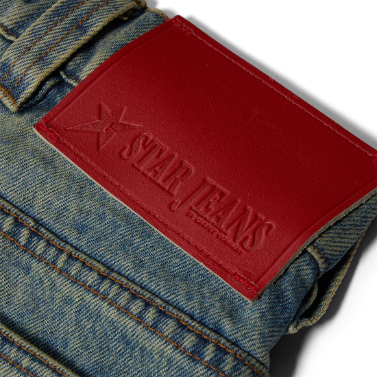 Carpet Company Faded C-Star Denim Shorts (Blue)