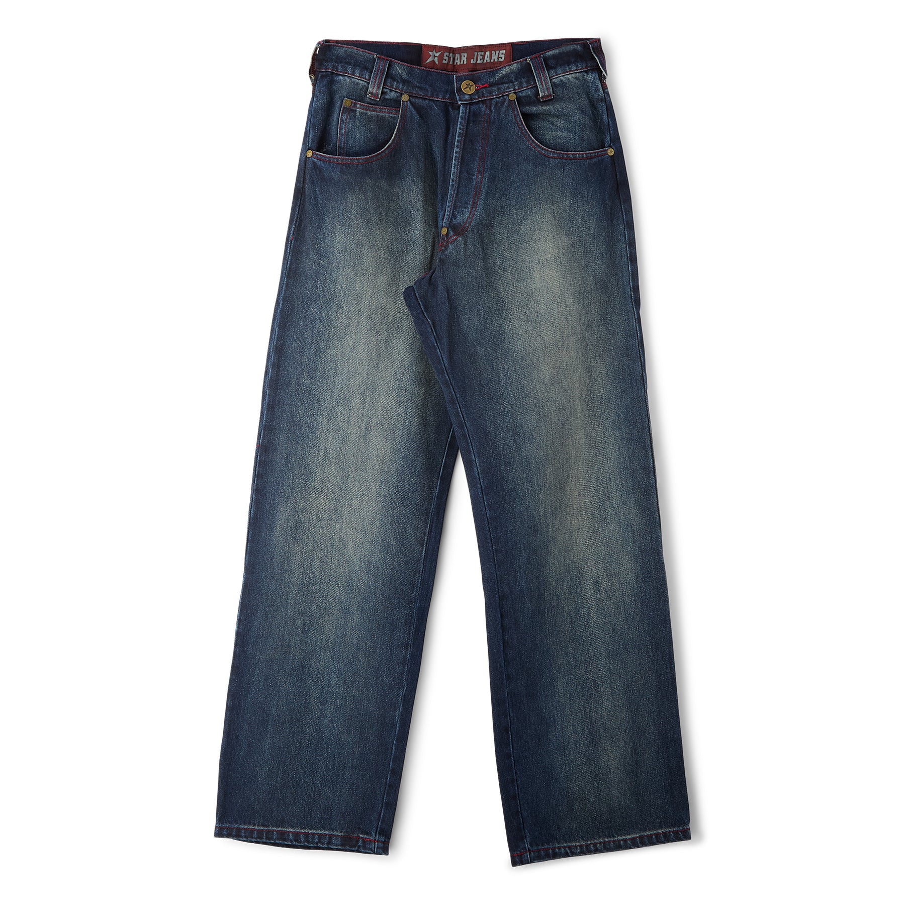 パンツ carpet company C-STAR STITCH DENIM Carpet Company Aged C-Star Jeans (Blue) – CNCPTS