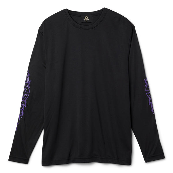 ARGUE SOFY LONG-T-SHIRTS/NUDE、BLACK black-front-performance-long-