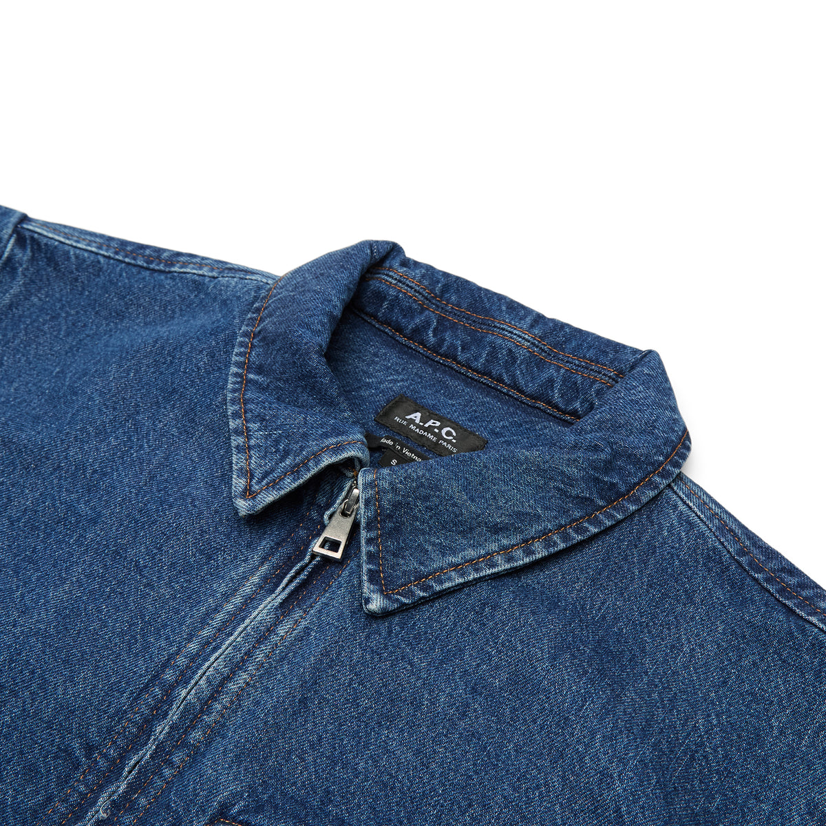 A.P.C. Blouson Fabrizio Zippe (Washed indigo)