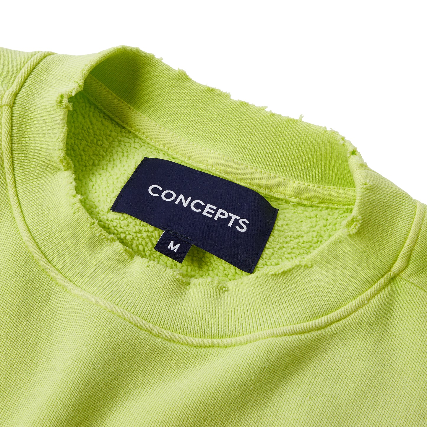 Concepts Distressed Crewneck (Washed Yellow Aurora)