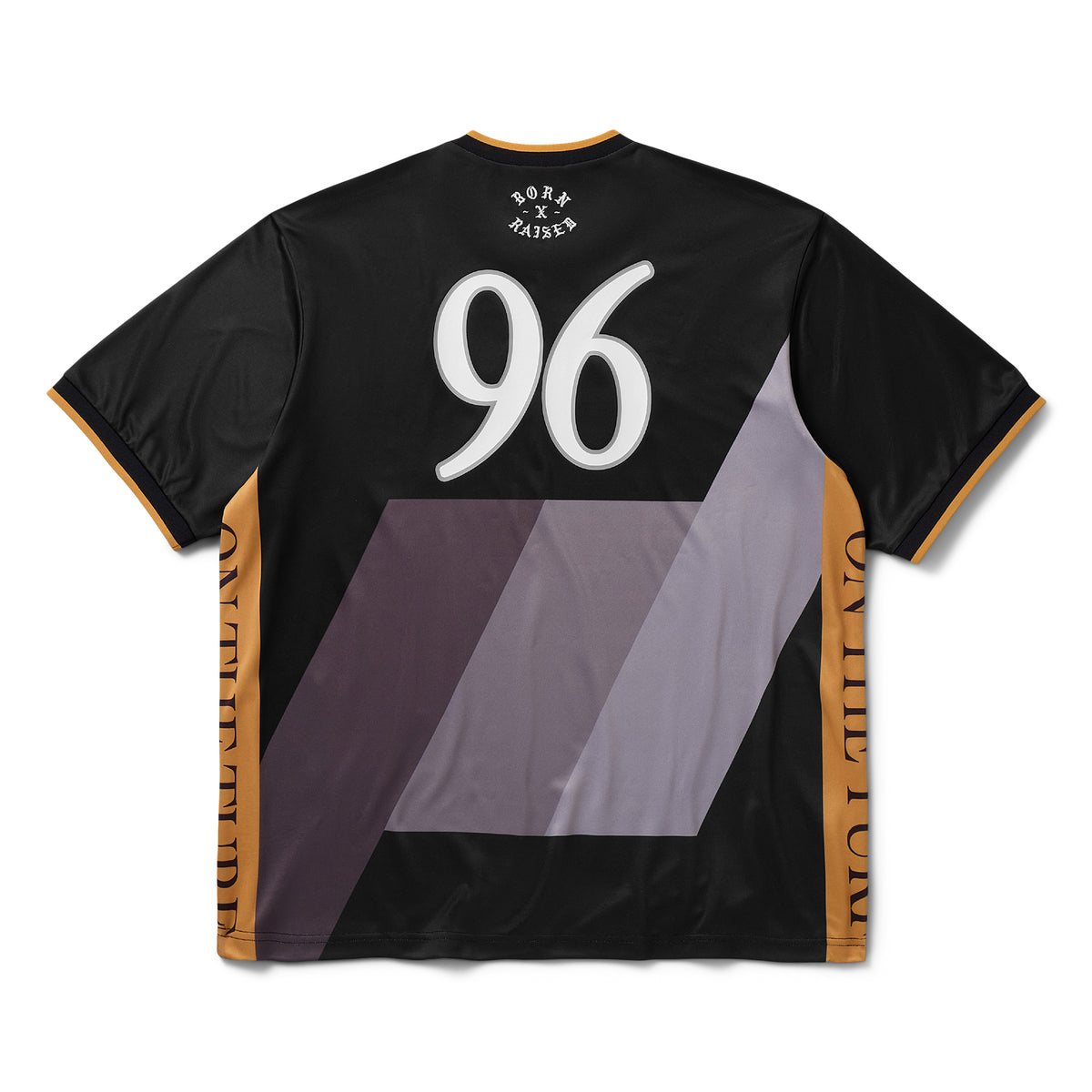 Born x Raised Crest Soccer Jersey (Black W/ Grey)