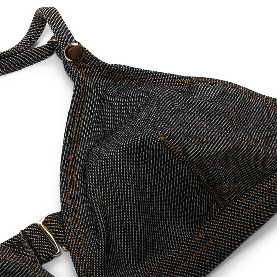 Tropic of C Raw Denim Fixed Triangle Top (Black)
