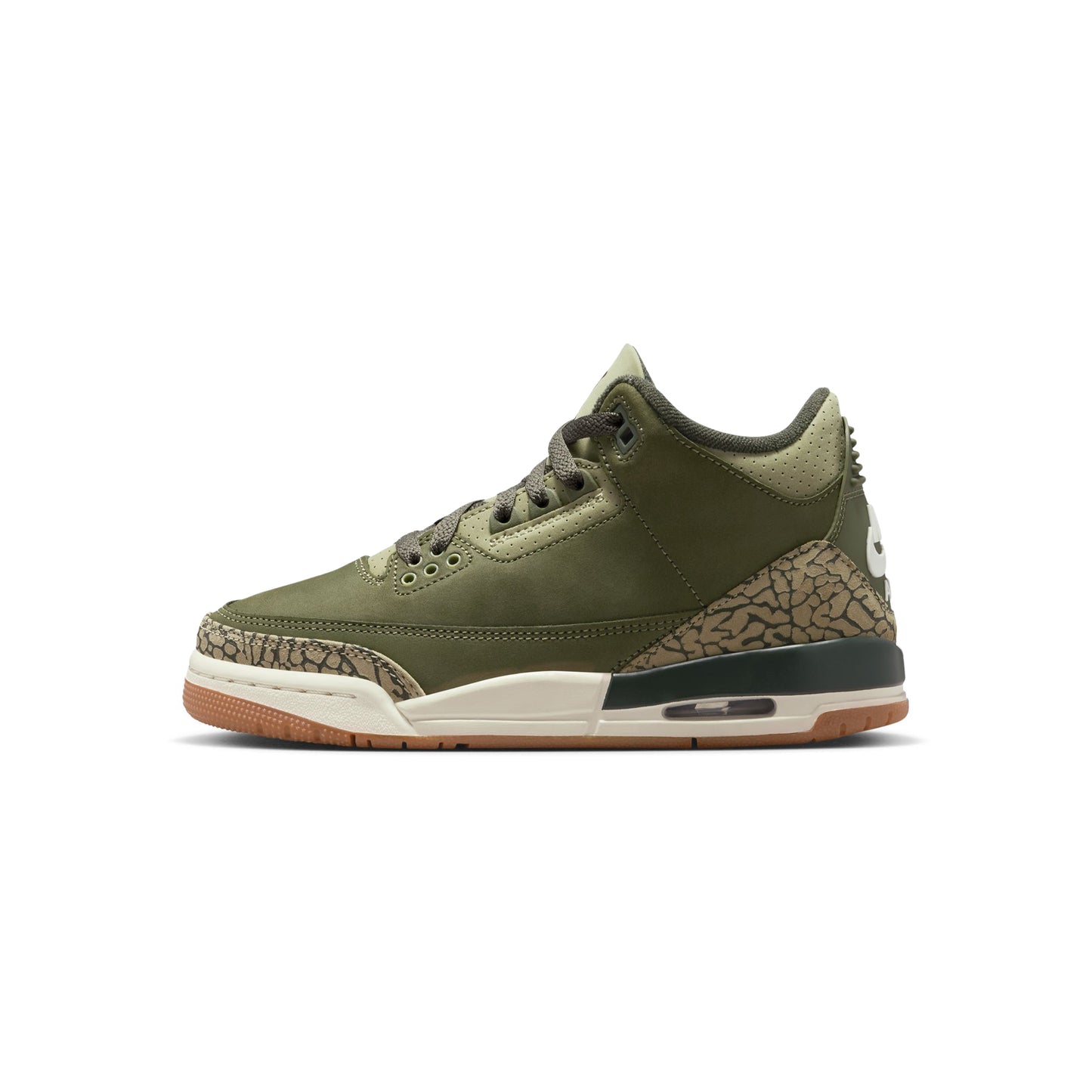 Air Jordan 3 Retro Kids (Medium Olive/Sequoia/Neutral Olive/Sail)