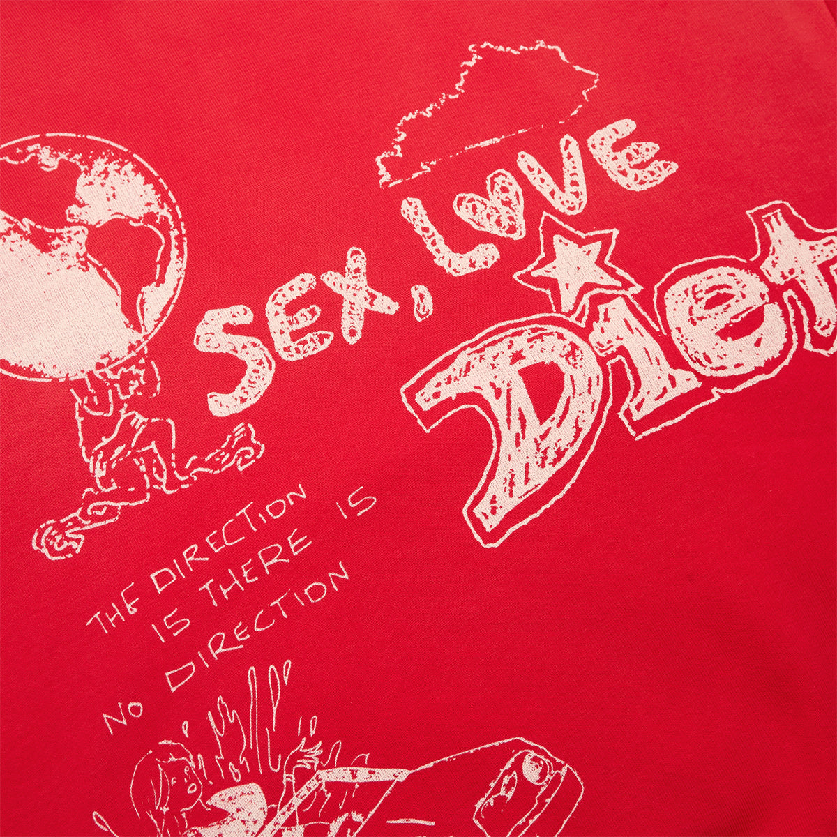 Diet Starts Monday Doodle Hoodie (Red)