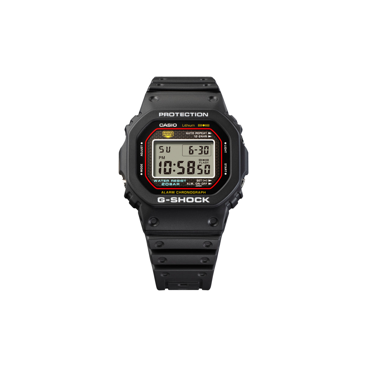 G-SHOCK DW5000R-1A (Black/Red)