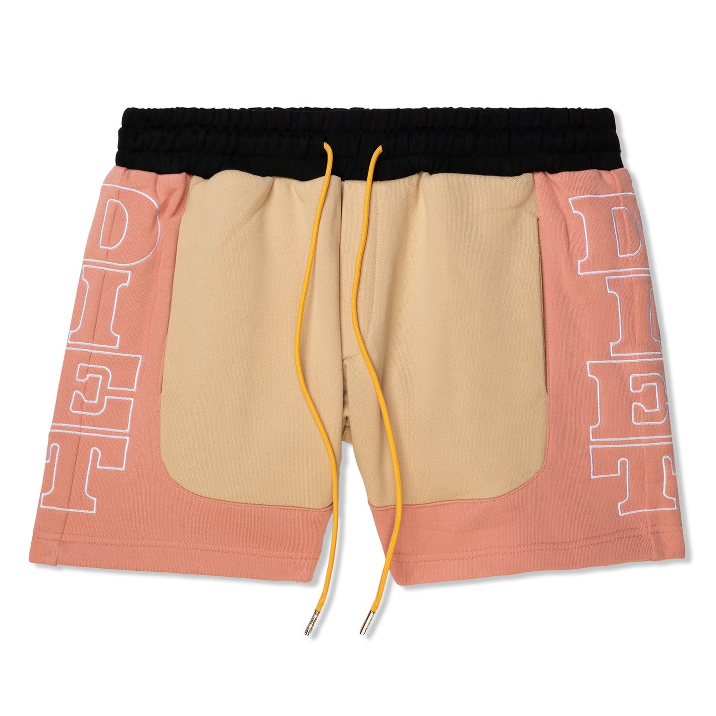Diet Starts Monday French Terry Row Shorts (Tan/Pink)