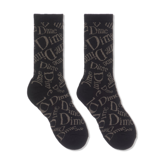 Dime Haha Long Socks (Black)