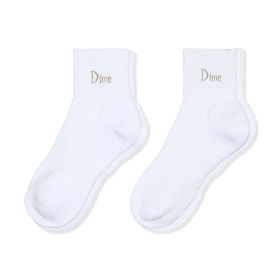 Dime Classic 2 Pack Socks (White)