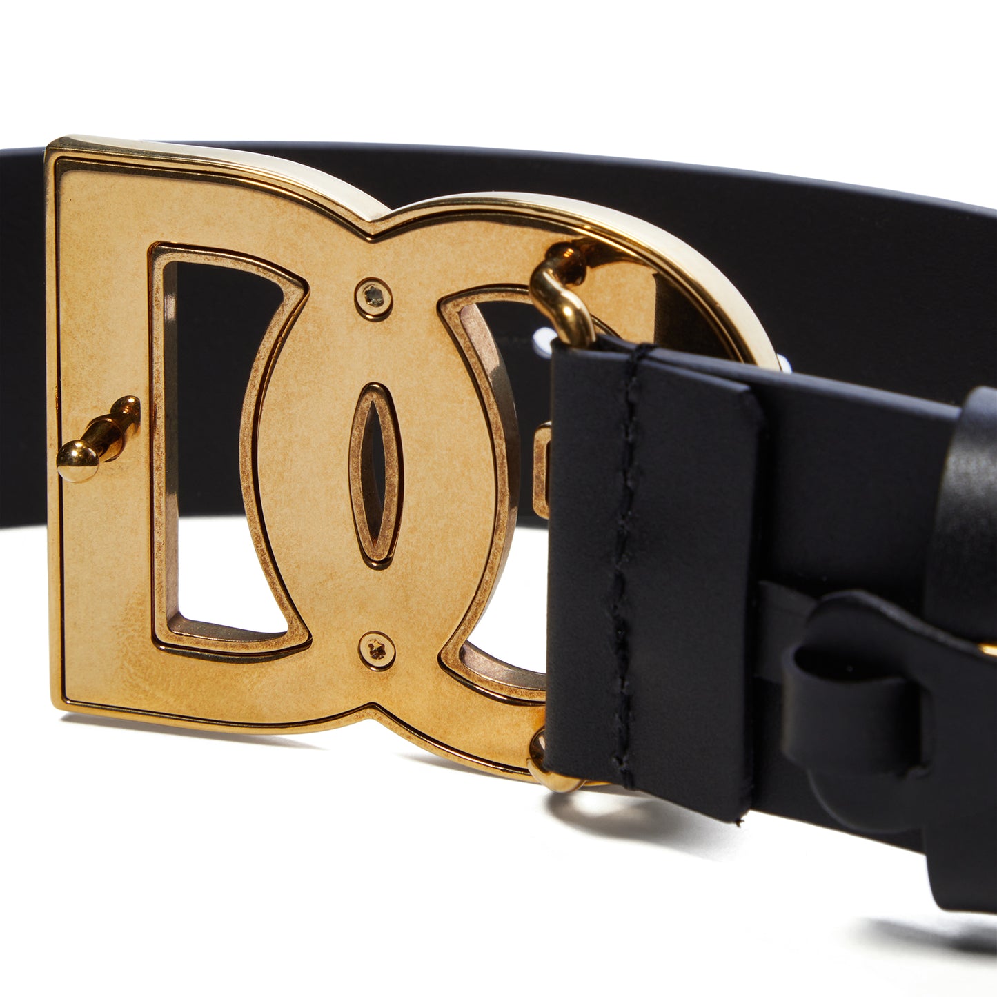 Dolce & Gabbana Logo Belt (Black/Gold)