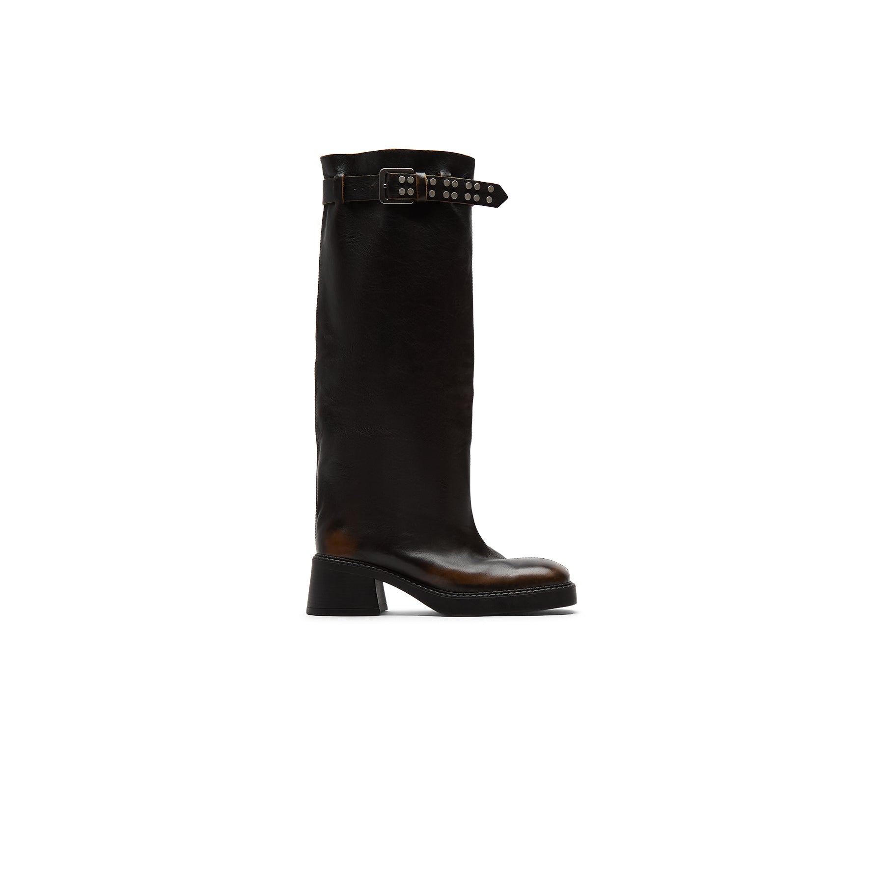 Miista Kristel Brown Tall Boots (Brown)