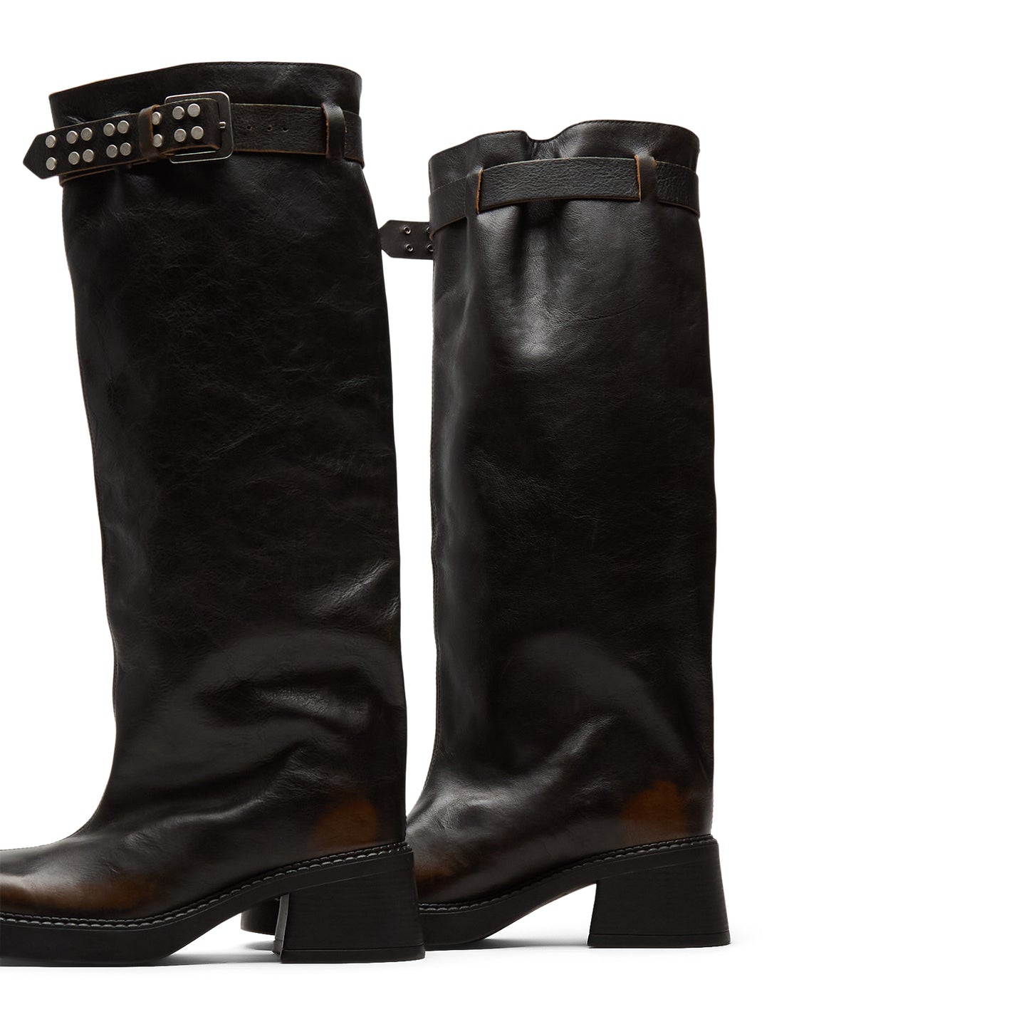 Miista Kristel Brown Tall Boots (Brown)