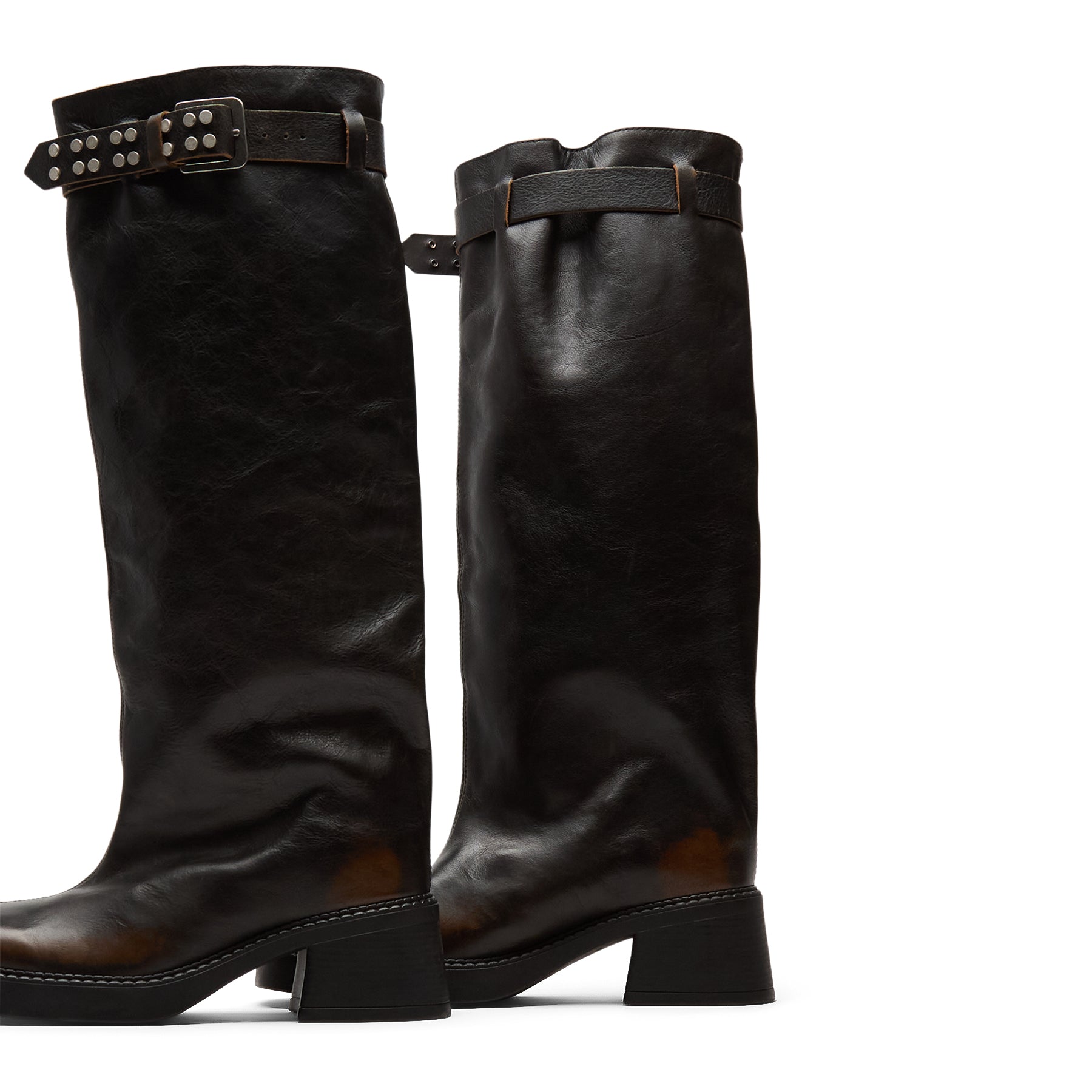 Miista Kristel Brown Tall Boots (Brown)