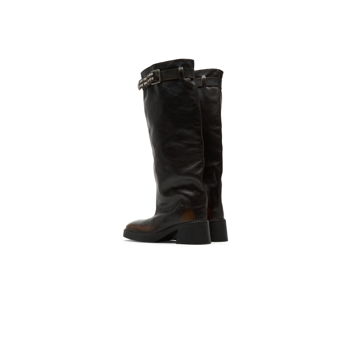 Miista Kristel Brown Tall Boots (Brown)