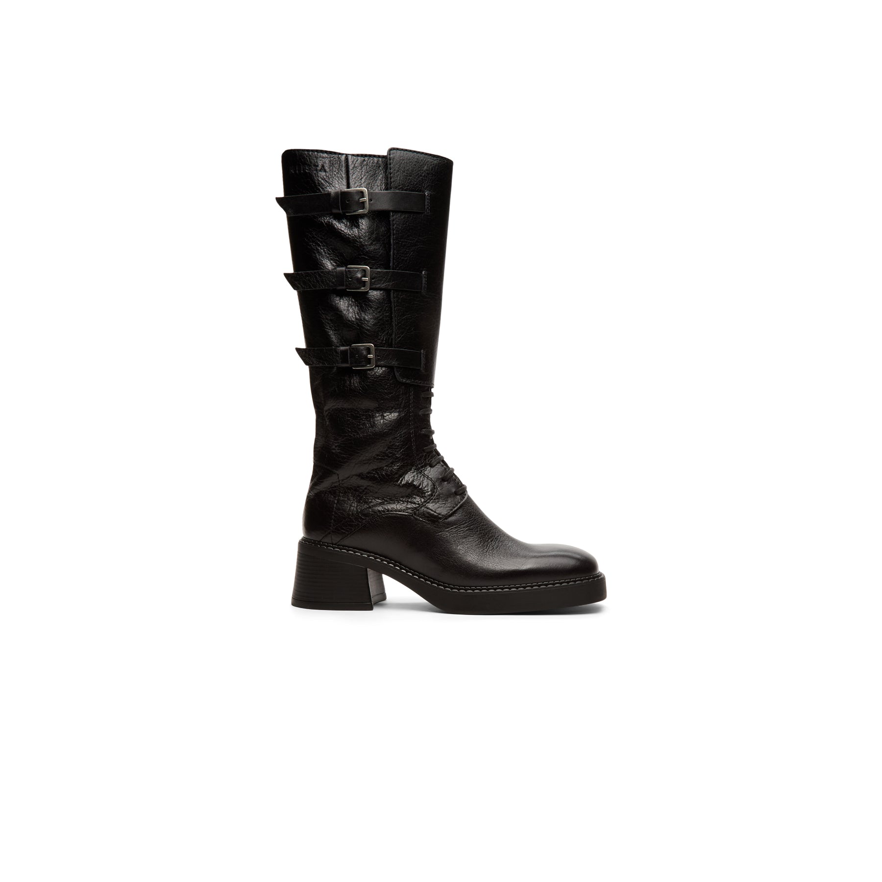 Miista Sigrid Black Tall Boots (Black)