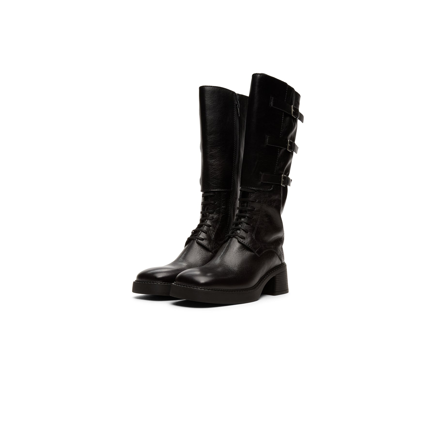 Miista Sigrid Black Tall Boots (Black)