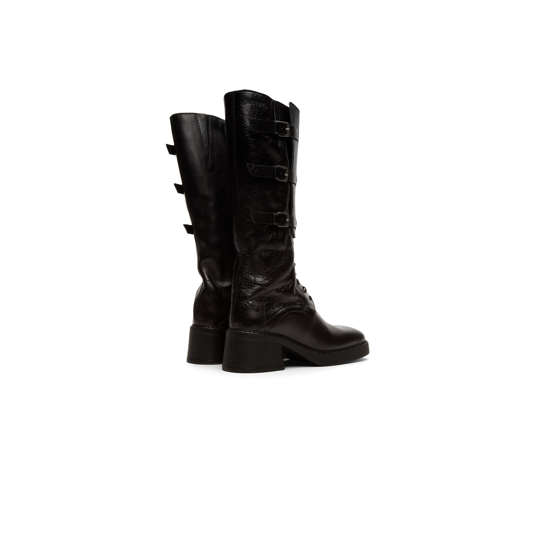 Miista Sigrid Black Tall Boots (Black)