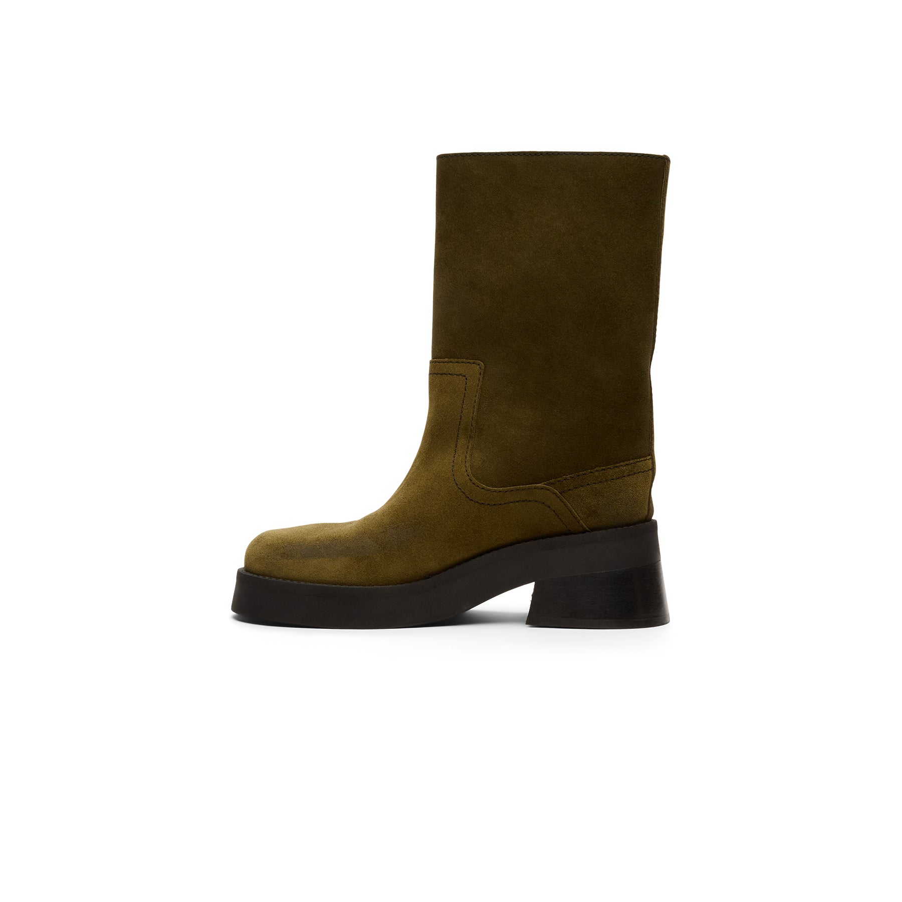 Miista Gunda Khaki Suede Ankle Boots (Khaki)