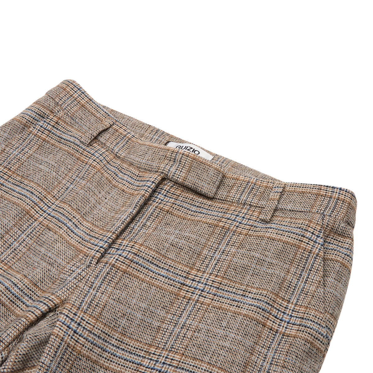 Danielle Guizio Ruched Hem Tartan Pant (Green multi)