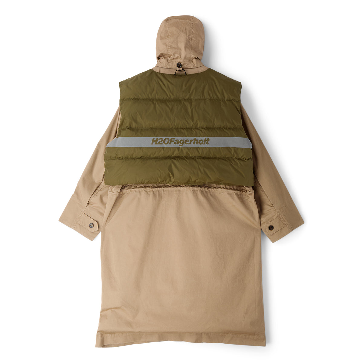 H2OFagerholt Sherlock Coat (Sand/Dark green moss)