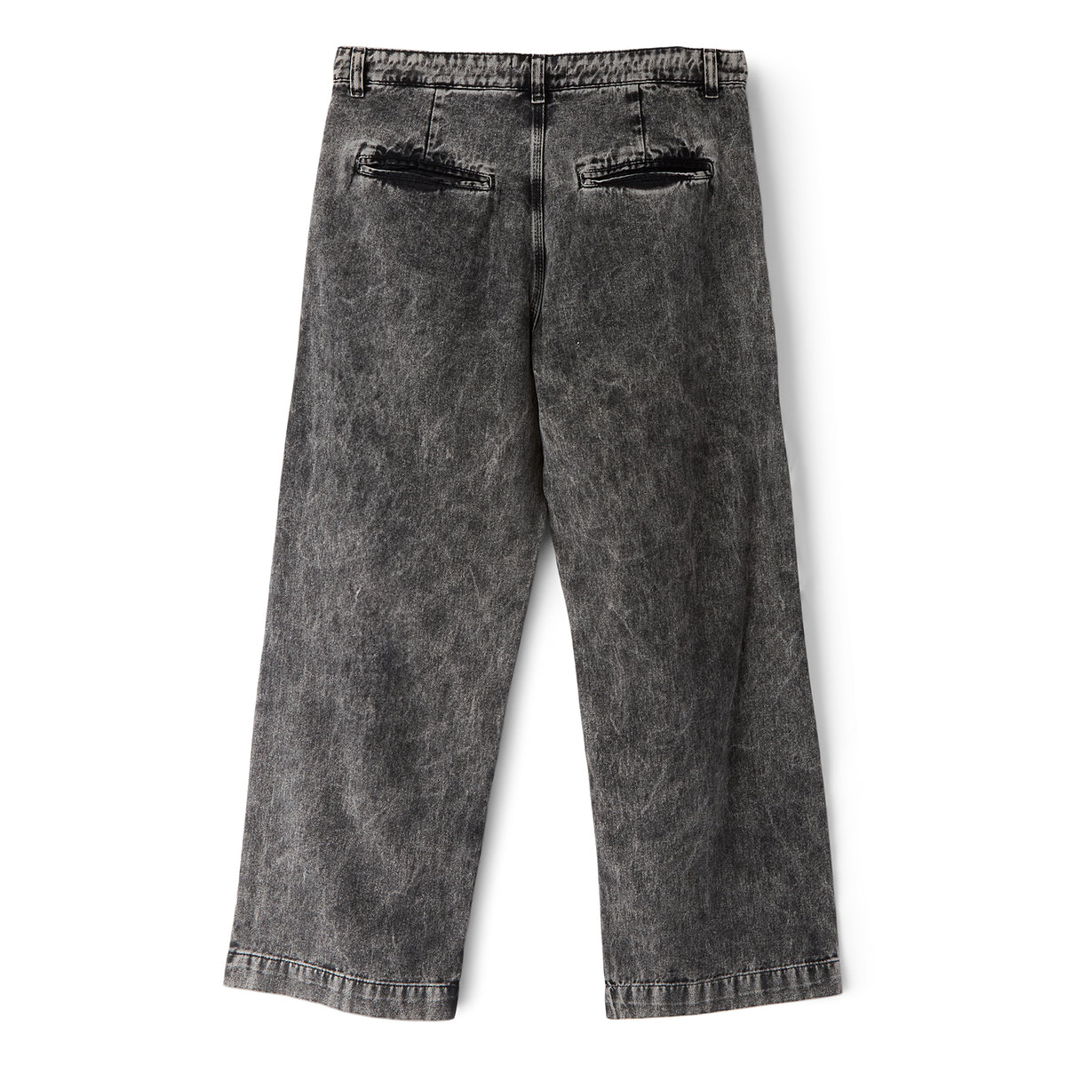 CARNAN Washed Black Tailored Twill Pants (Black)