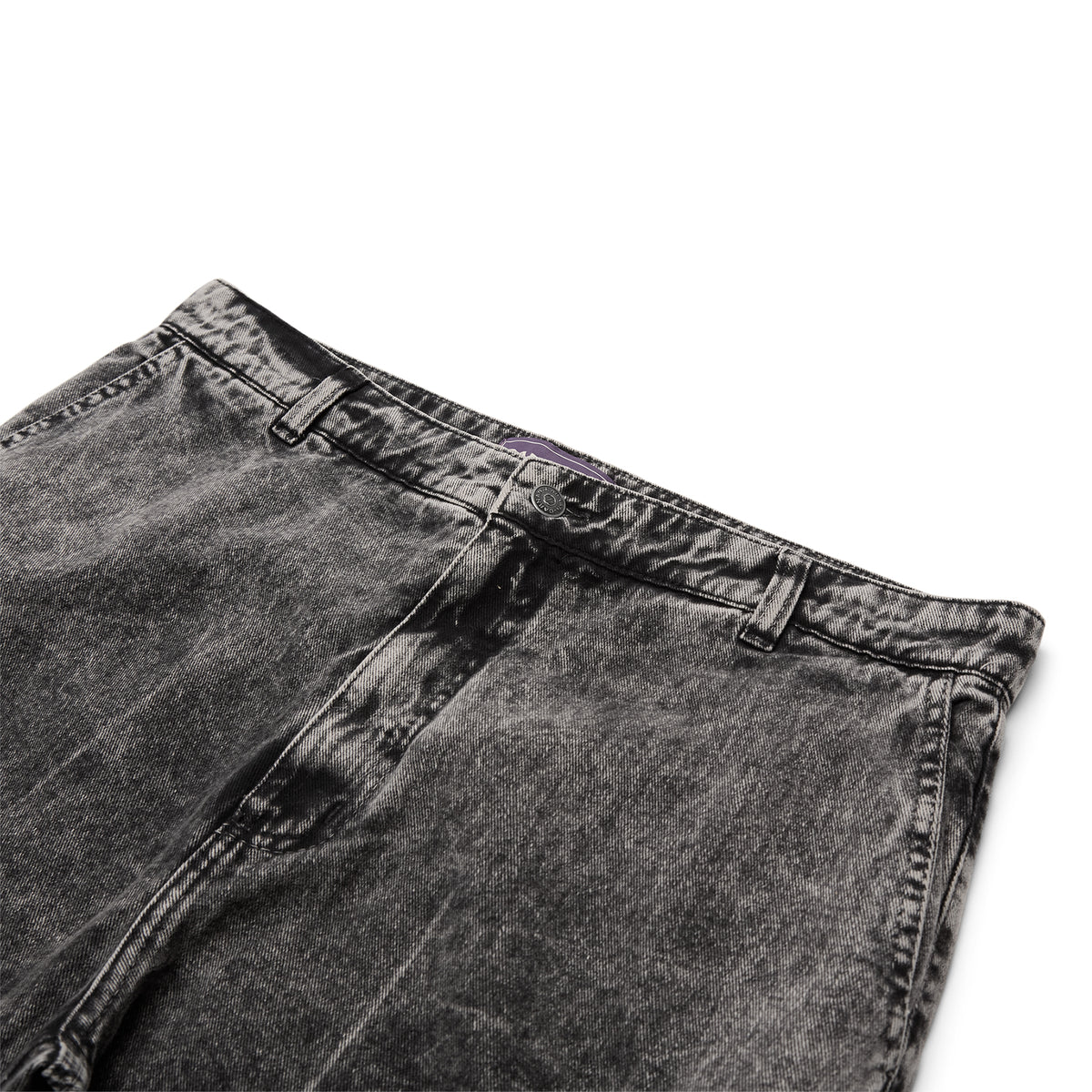 CARNAN Washed Black Tailored Twill Pants (Black)