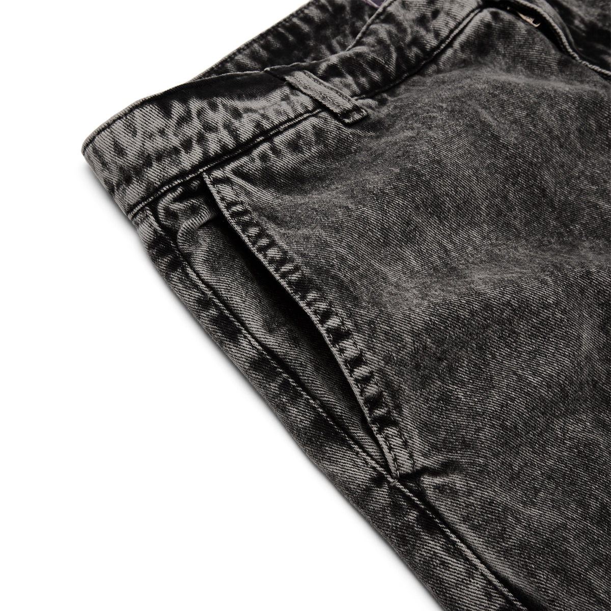 CARNAN Washed Black Tailored Twill Pants (Black)