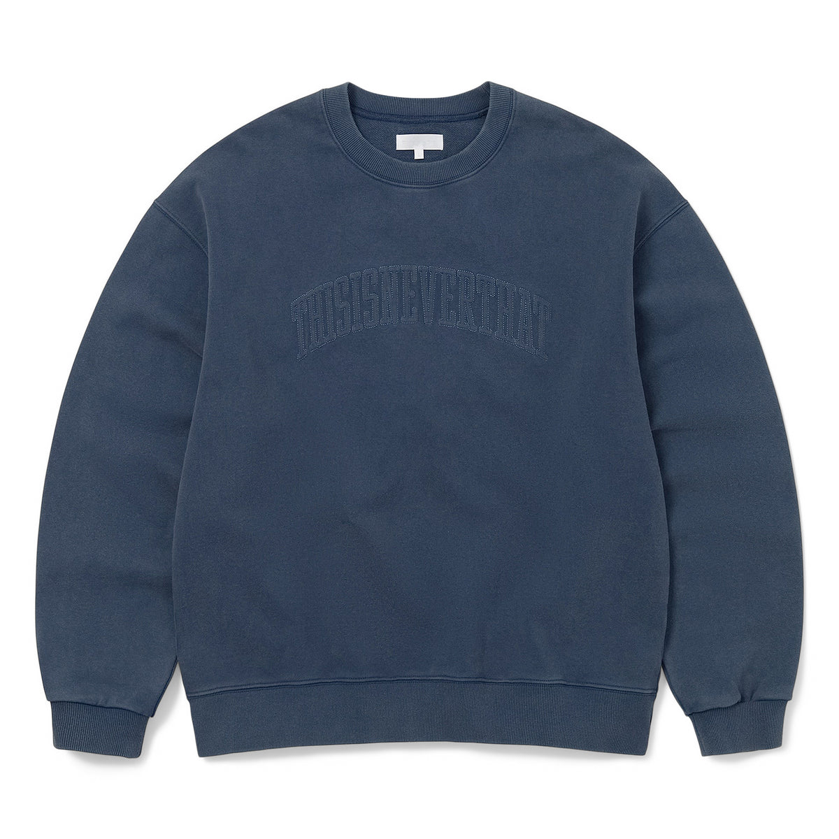 thisisneverthat Faded Arch-Logo Crewneck (Deep Water)