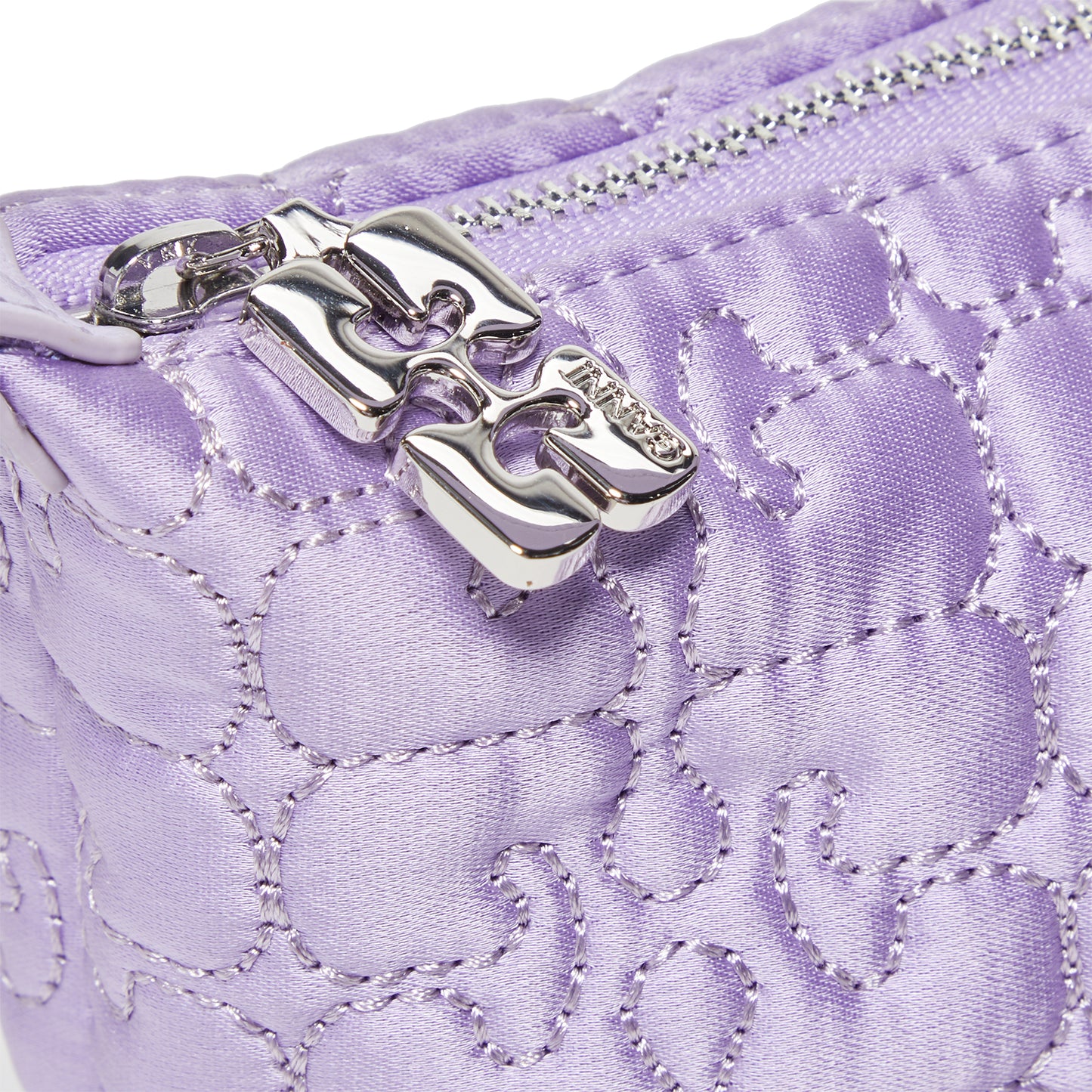 GANNI Butterfly Small Pouch Satin (Light Lilac)