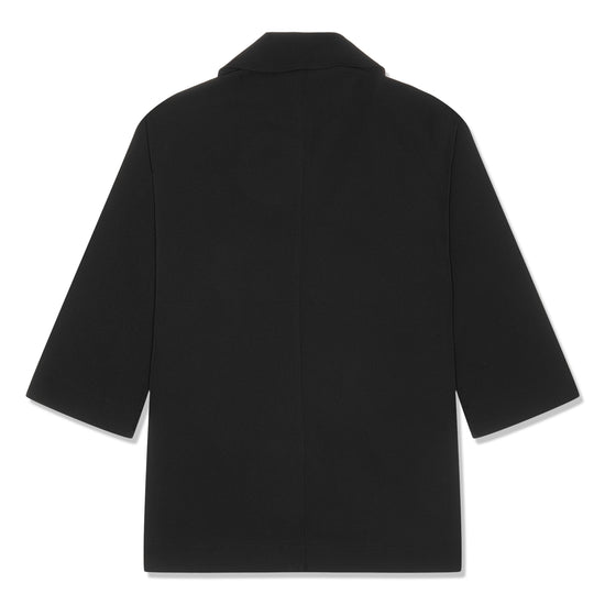 GANNI Heavy Twill Oversized Midi Jacket (Black)