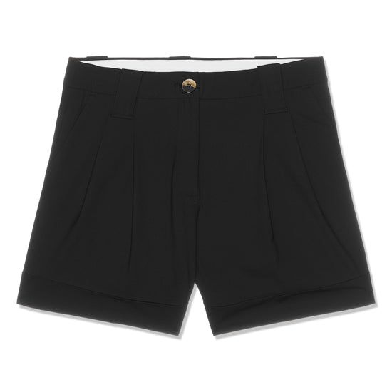 GANNI Drapey Melange Shorts (Black)