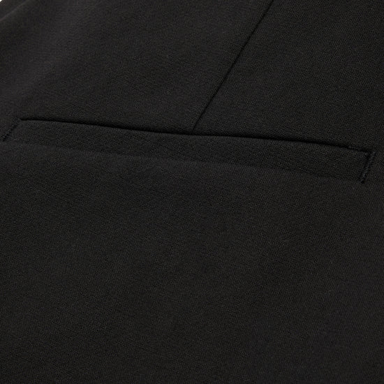 GANNI Cotton Suiting Cropped Wide Pants (Black)