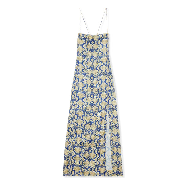 【関税＆送料込み】Ganni Dress GANNI Shirred checked seersucker midi dress | THE OUTNET