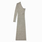 GANNI Sparkle One-sleeve Dress (Silver)