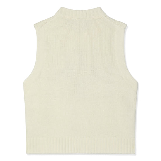 GANNI Graphic Wool Mix Vest (Egret)
